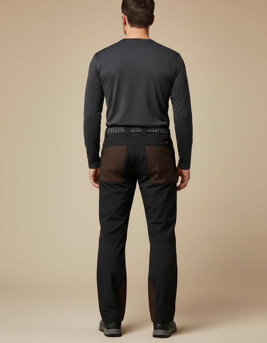 Pantalon Chaud Randonnée Homme - Multicolore Polyester - vue 2