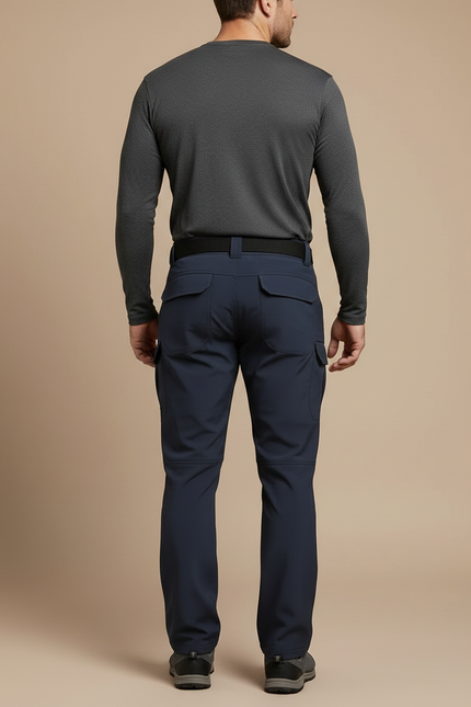 Pantalon Randonnée Bleu Marine Cargo Tactique Homme - Polyester - vue 2