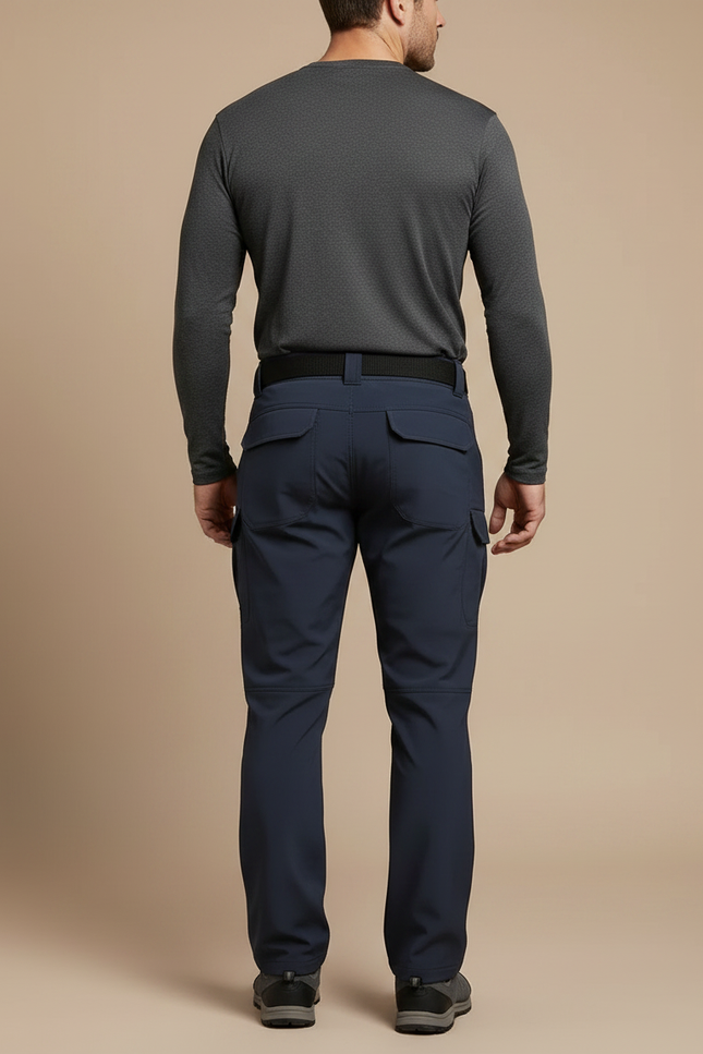 Pantalon Randonnée Bleu Marine Cargo Tactique Homme - Polyester - vue 2