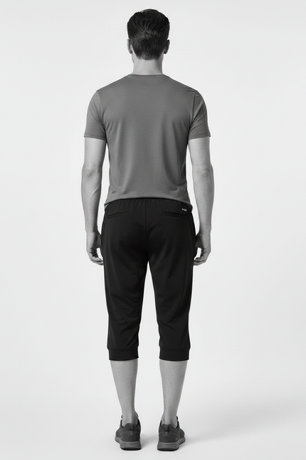 Pantalon Randonnée Noir Capri Sport Léger Séchage Rapide - Polyester - vue 2