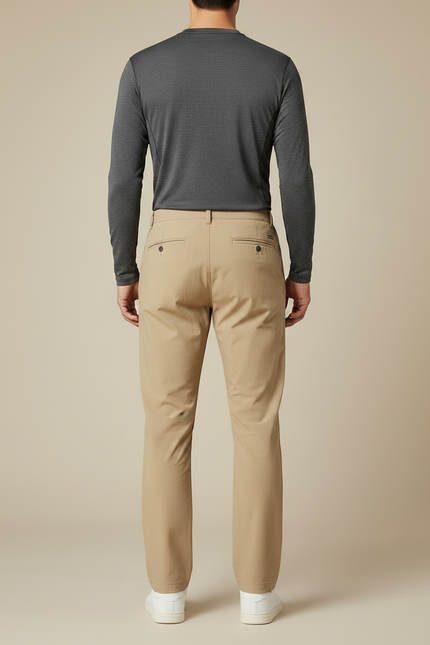 Pantalon Randonnée Beige Slim Élastique Séchage Rapide Homme - Polyester - vue 2
