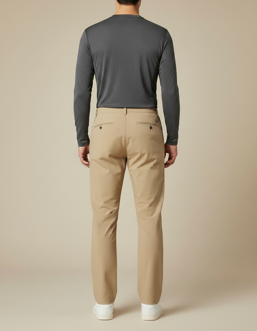 Pantalon Randonnée Beige Slim Élastique Séchage Rapide Homme - Polyester - vue 2