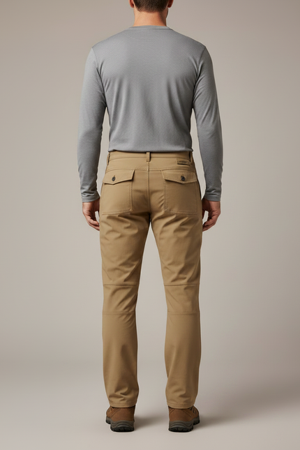 Pantalon Randonnée Kaki Homme Multi-poches Décontracté Séchage Rapide - Polyester - vue 2