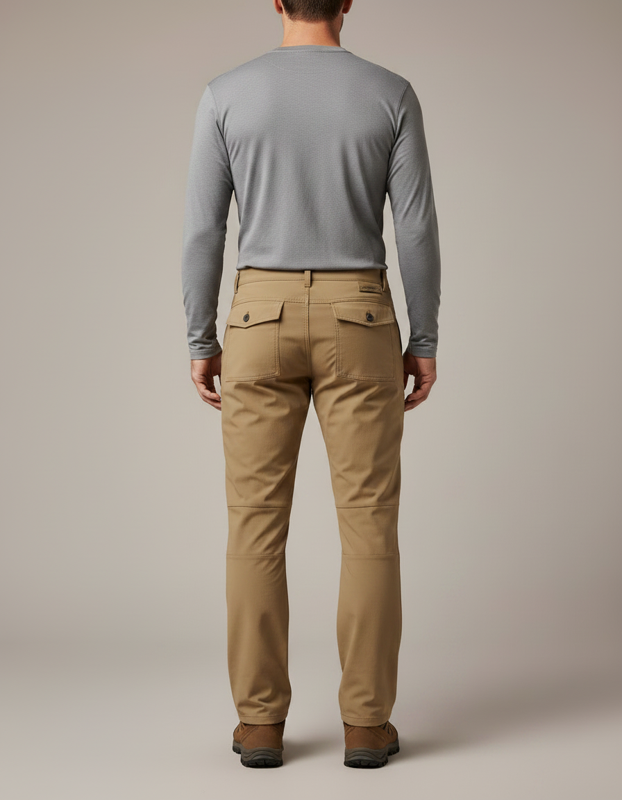 Pantalon Randonnée Kaki Homme Multi-poches Décontracté Séchage Rapide - Polyester - vue 2