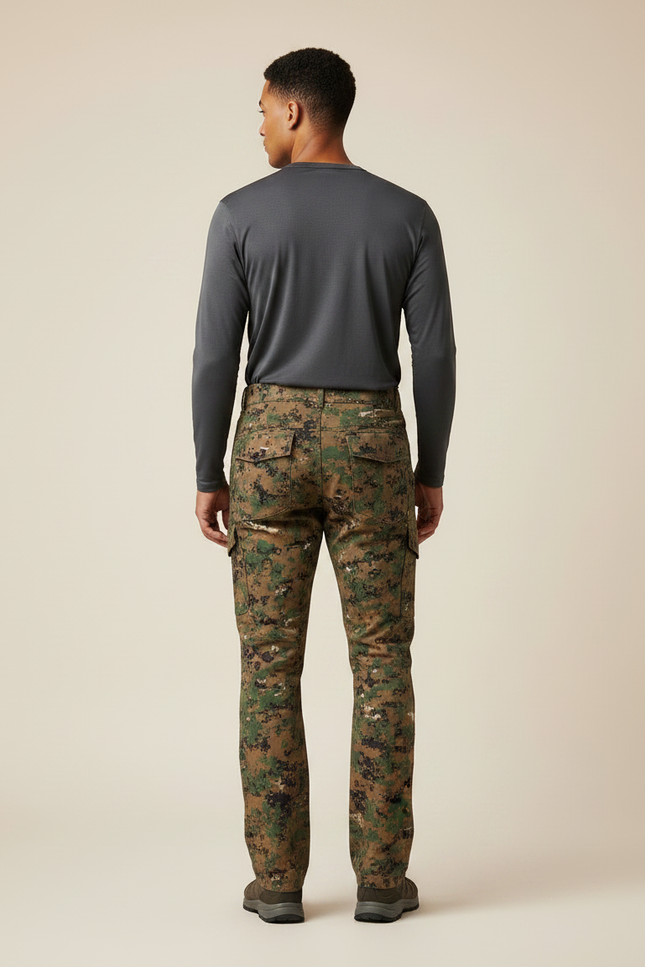 Pantalon Randonnée Camouflage Homme Tactique Cargo Imperméable - Multicolore Polyester - vue 2
