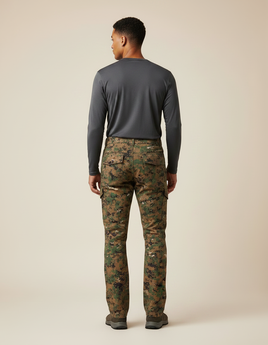 Pantalon Randonnée Camouflage Homme Tactique Cargo Imperméable - Multicolore Polyester - vue 2