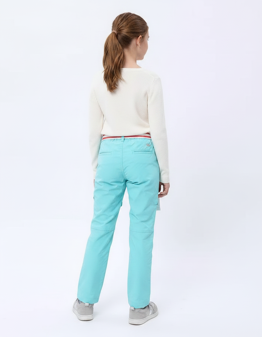 Pantalon Randonnée Convertible Léger Aqua Enfant - Bleu Polyester - vue 2