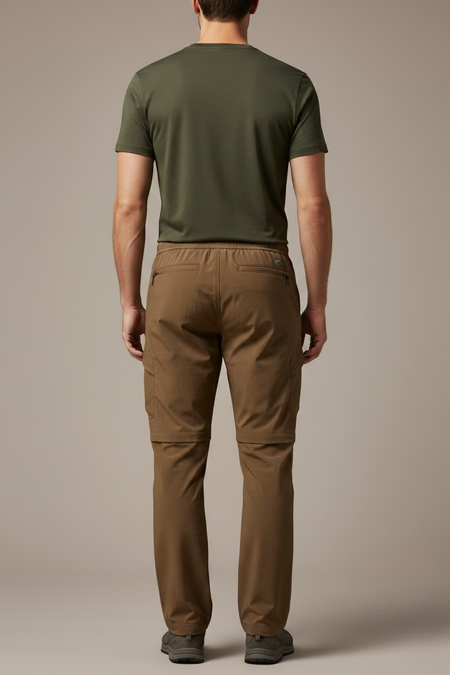 Pantalon Short De Randonnée - Kaki Polyester - vue 2
