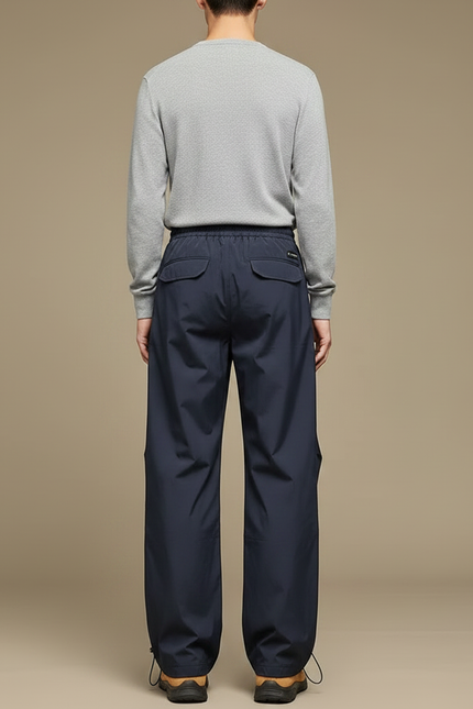 Pantalon Randonnée Bleu Marine Ample Coupe-Vent Imperméable - Polyester - vue 2
