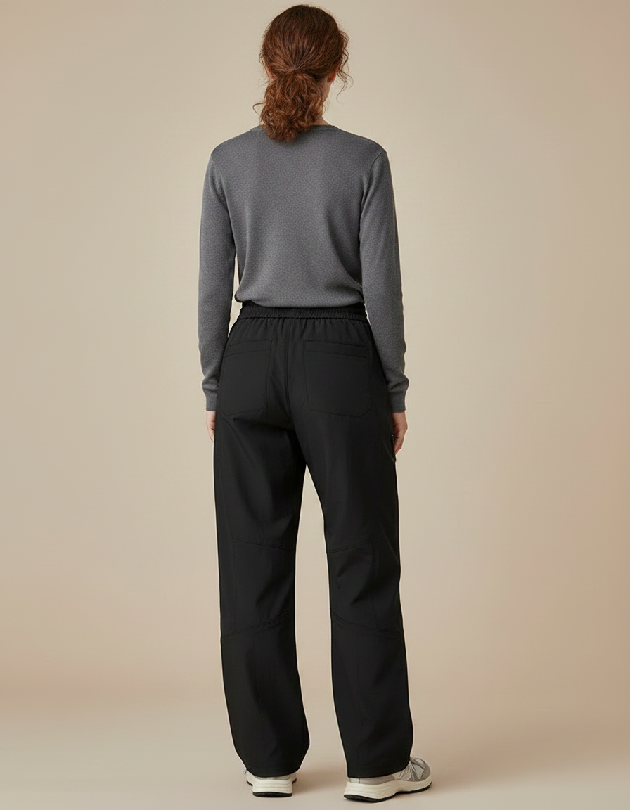Pantalon Randonnée Noir Ample Décontracté Sport Femme - Polyester - vue 2