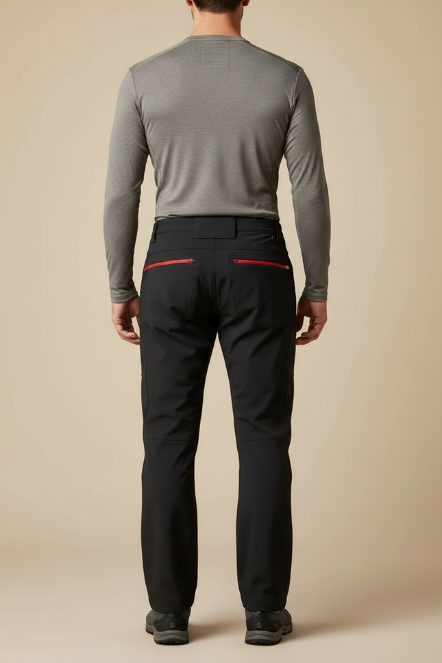 Pantalon Randonnée Noir Imperméable Softshell Homme - Polyester - vue 2