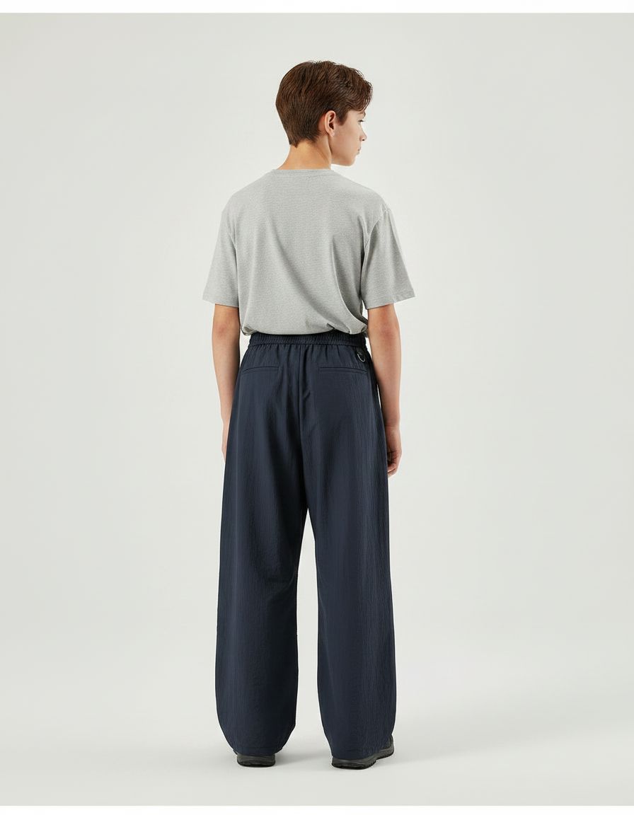 Pantalon Randonnée Bleu Marine Ample Léger Enfant - Polyester - vue 2