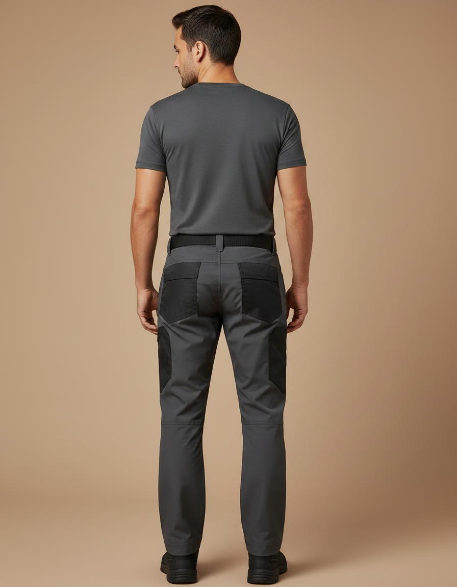 Pantalon Randonnée Gris Renforcé Tactique Homme - Polyester - vue 2