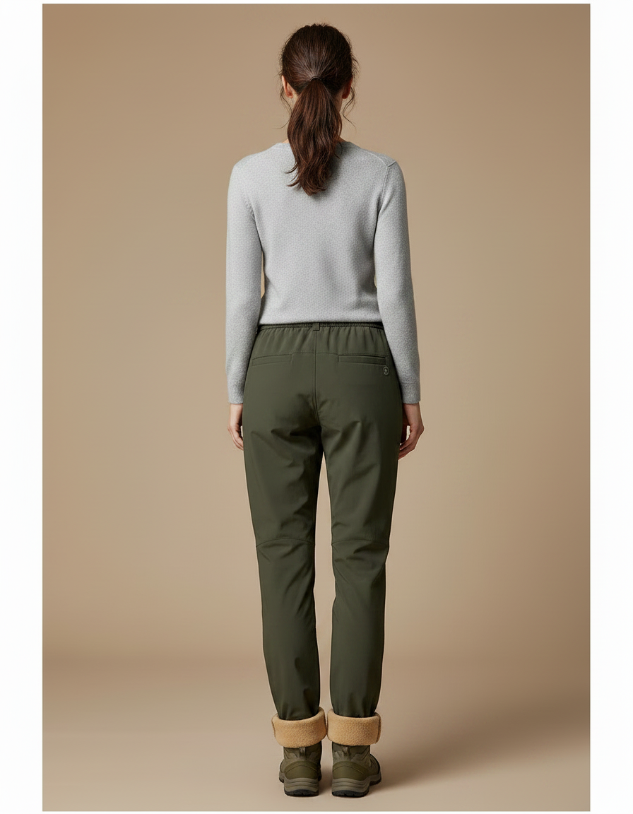 Pantalon Randonnée Neige - Kaki Polyester - vue 2