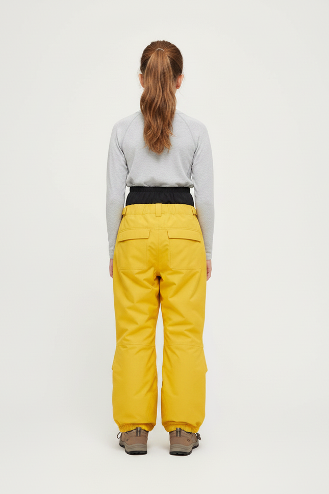 Pantalon Randonnée Jaune Ample Imperméable Enfant - Polyester - vue 2