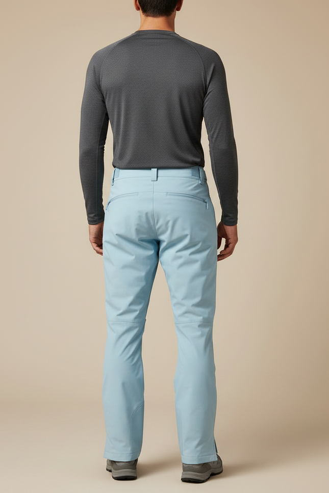 Pantalon Randonnée Bleu Ciel Imperméable Coupe-Vent Homme - Polyester - vue 2