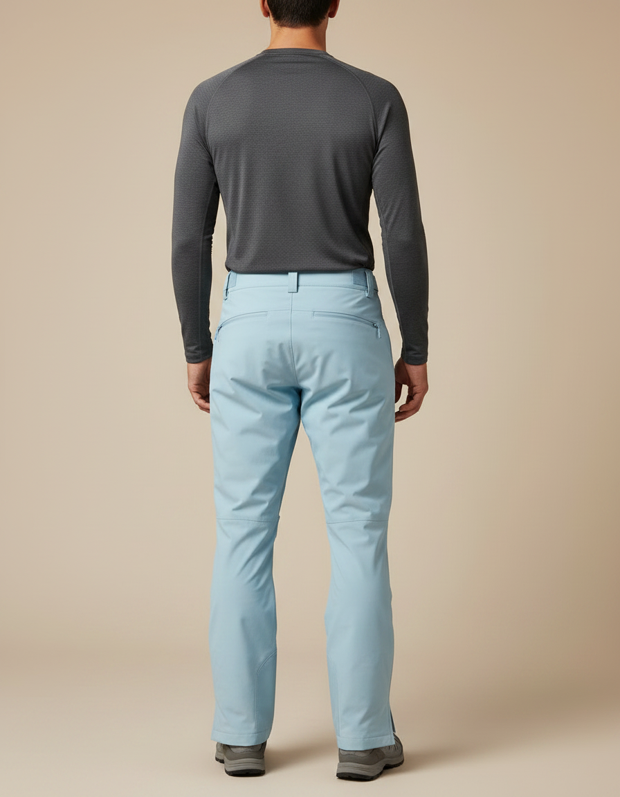 Pantalon Randonnée Bleu Ciel Imperméable Coupe-Vent Homme - Polyester - vue 2