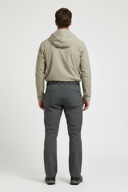 Pantalon Randonnée Gris Softshell Homme Coupe Droite - Polyester - vue 2