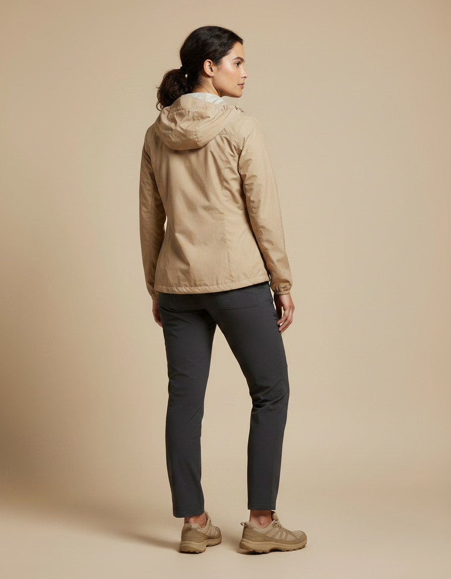 Pantalon Randonnée Femme Gris Léger Cargo Ajustable - Polyester - vue 2