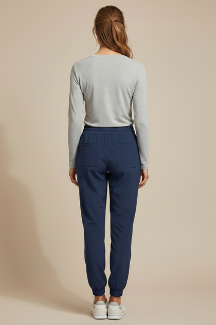Pantalon Randonnée Femme Léger Respirant Cordon Ajustable - Marine Polyester - vue 2