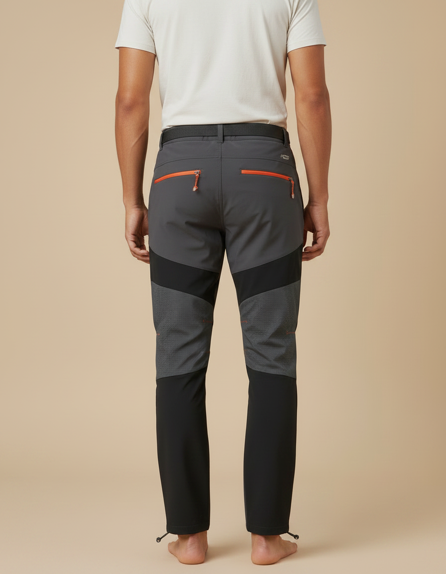 Pantalon Randonnée Softshell Homme - Gris Polyester - vue 2