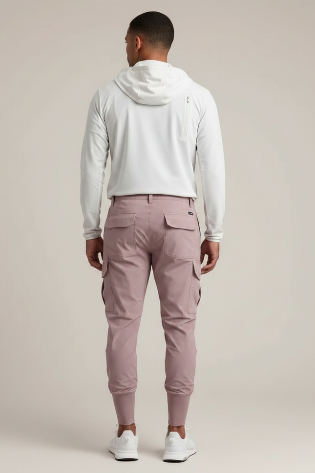 Pantalon Randonnée Rose Cargo Léger Homme Jogger - Polyester - vue 2