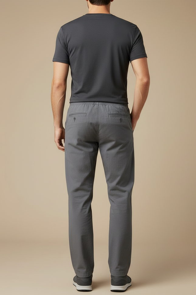 Pantalon Randonnée Gris Coton Ample Décontracté Homme - vue 2
