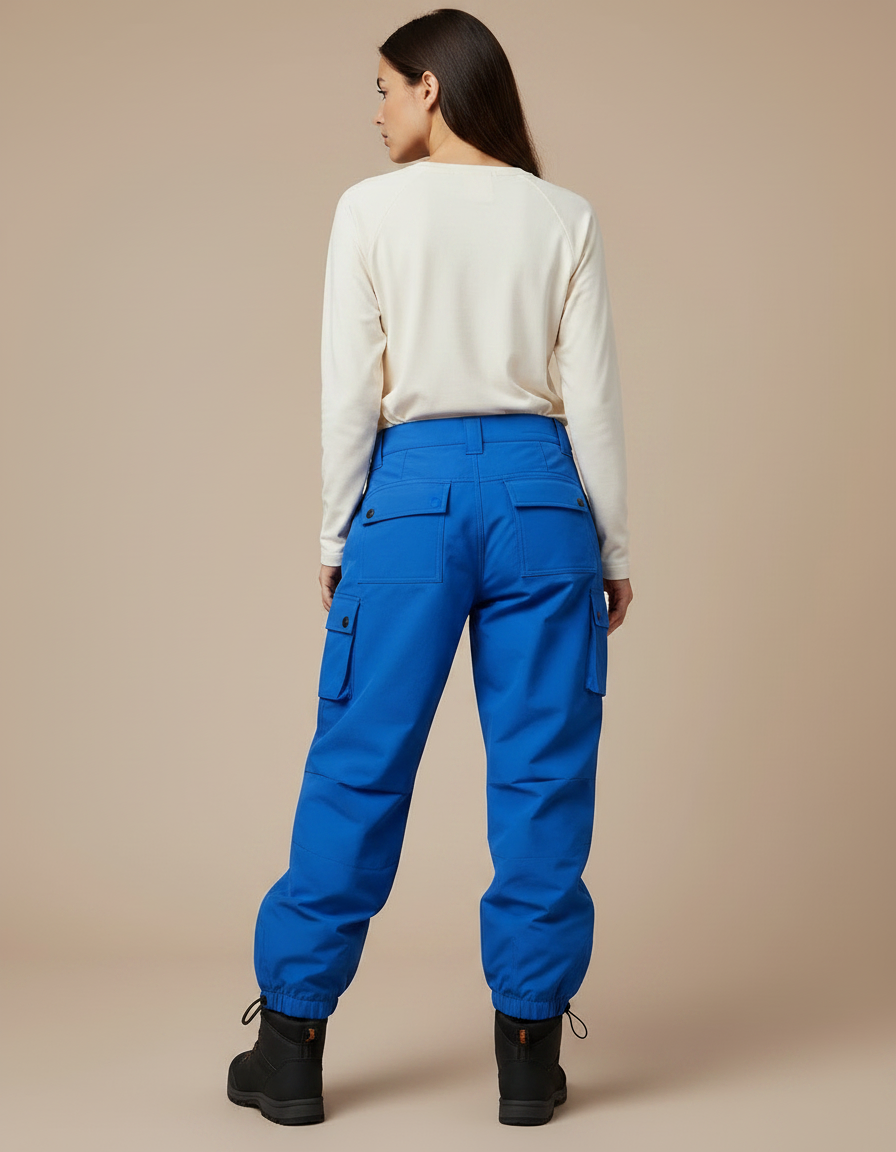 Pantalon Randonnée Bleu Cargo Ample Unisexe - Polyester - vue 2