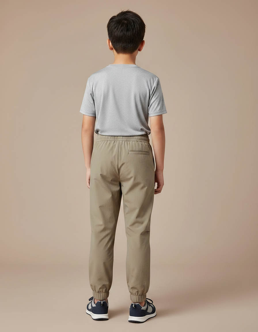 Pantalon Randonnée Kaki Léger Respirant Enfant - Polyester - vue 2