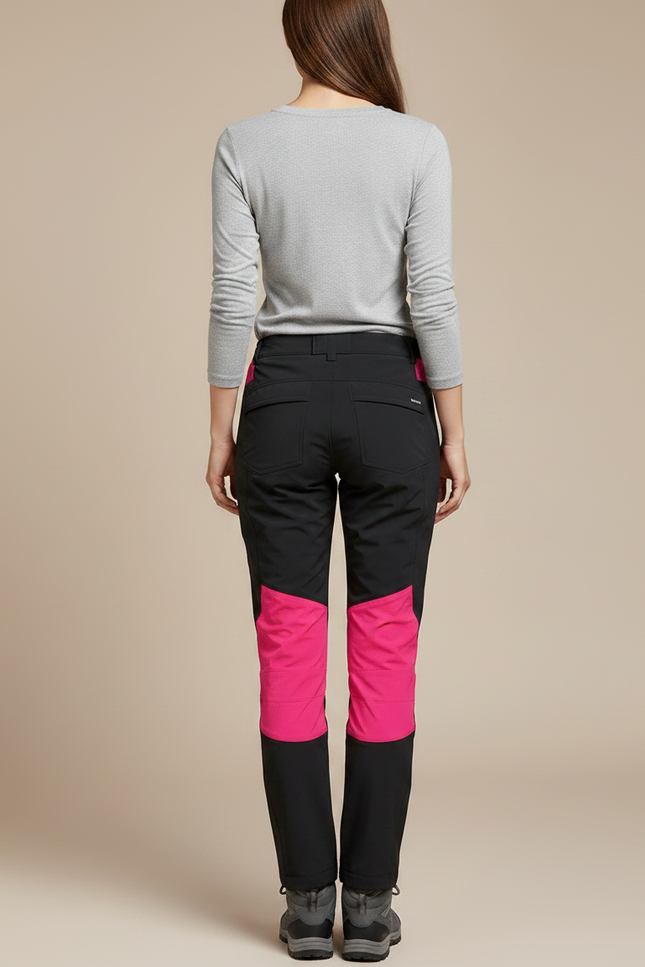 Pantalon Randonnée Noir Rose Extensible Respirant Femme - Multicolore Polyester - vue 2