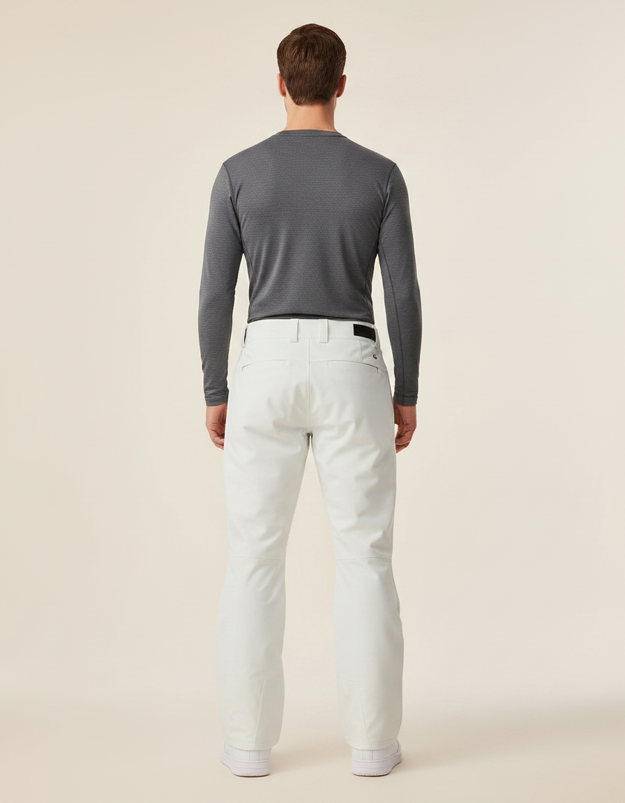 Pantalon Randonnée Blanc Ample Imperméable Zippé Homme - Polyester - vue 2