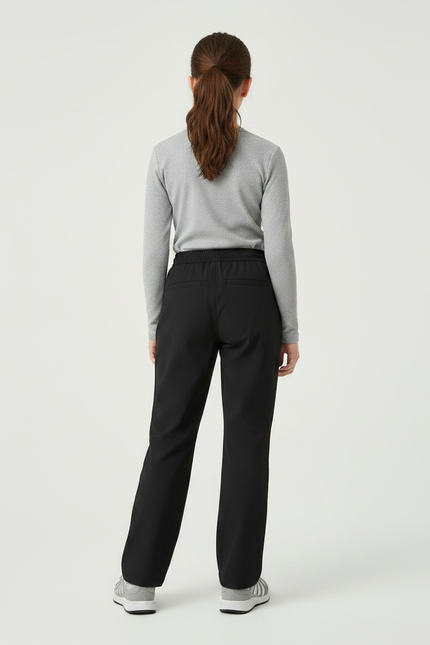 Pantalon Randonnée Noir Droit Sport Enfant - Polyester - vue 2