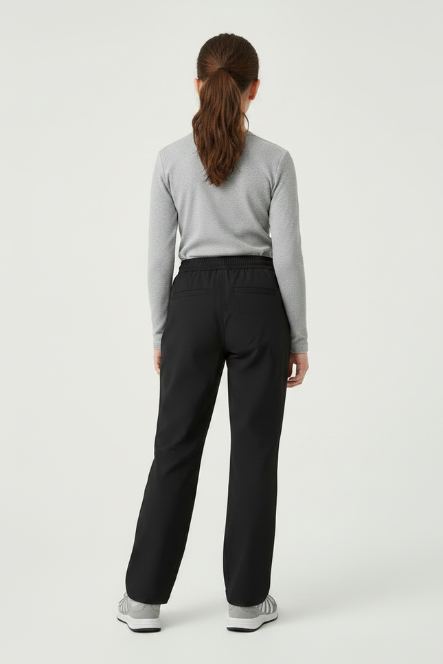 Pantalon Randonnée Noir Droit Sport Enfant - Polyester - vue 2
