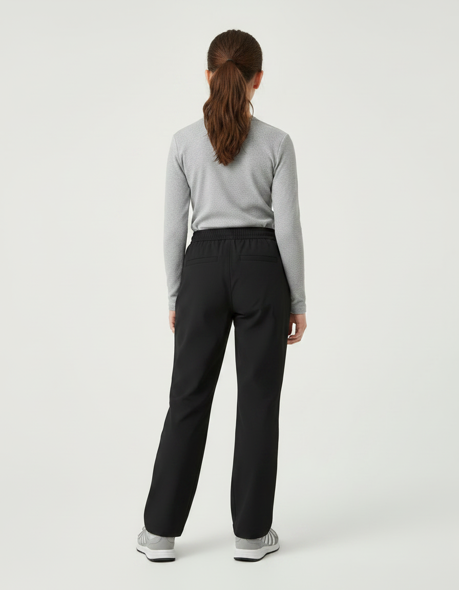 Pantalon Randonnée Noir Droit Sport Enfant - Polyester - vue 2