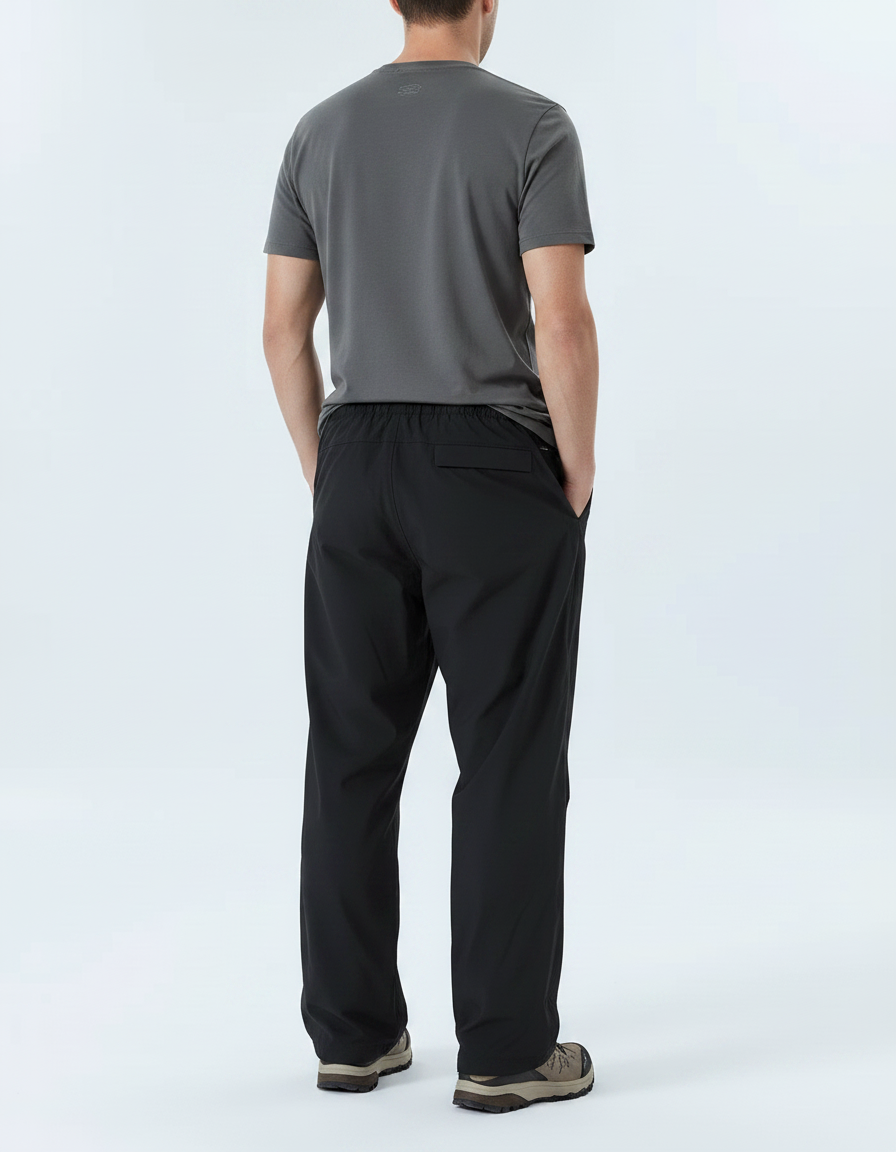 Pantalon Randonnée Noir Ample Léger Sport Homme - Polyester - vue 2