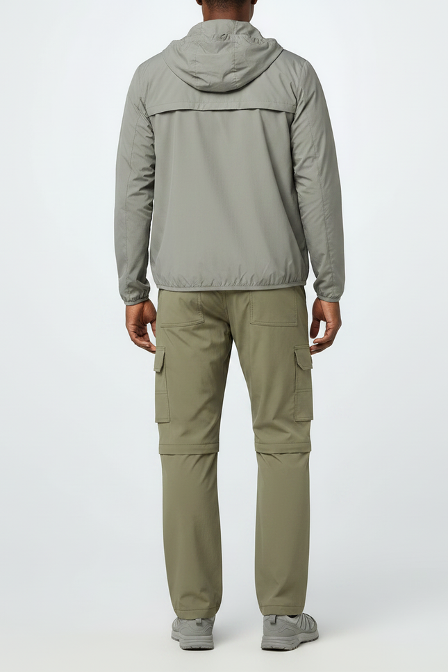 Pantalon Randonnée Convertible Kaki Léger Homme Multi-Poches - Polyester - vue 2
