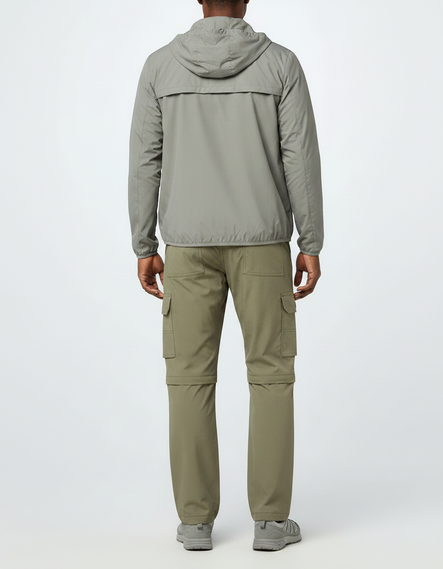 Pantalon Randonnée Convertible Kaki Léger Homme Multi-Poches - Polyester - vue 2