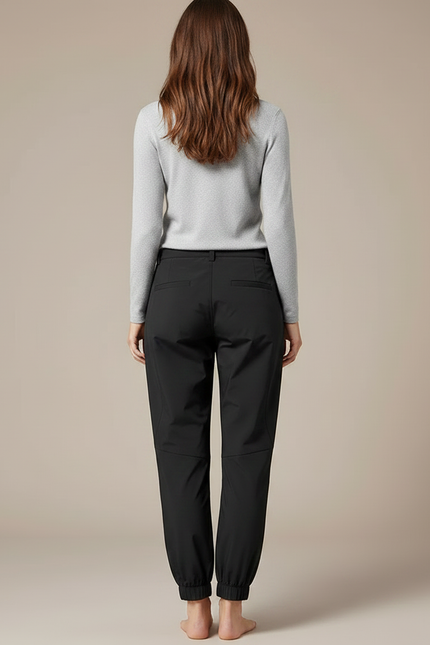 Pantalon Randonnée Déperlant Femme - Noir Polyester - vue 2