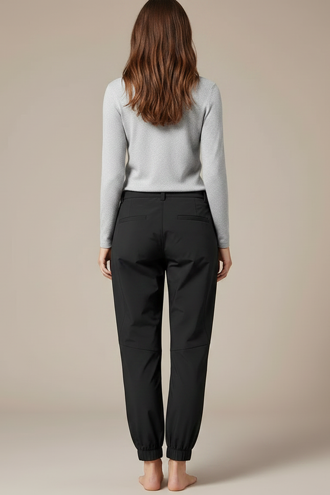 Pantalon Randonnée Déperlant Femme - Noir Polyester - vue 2