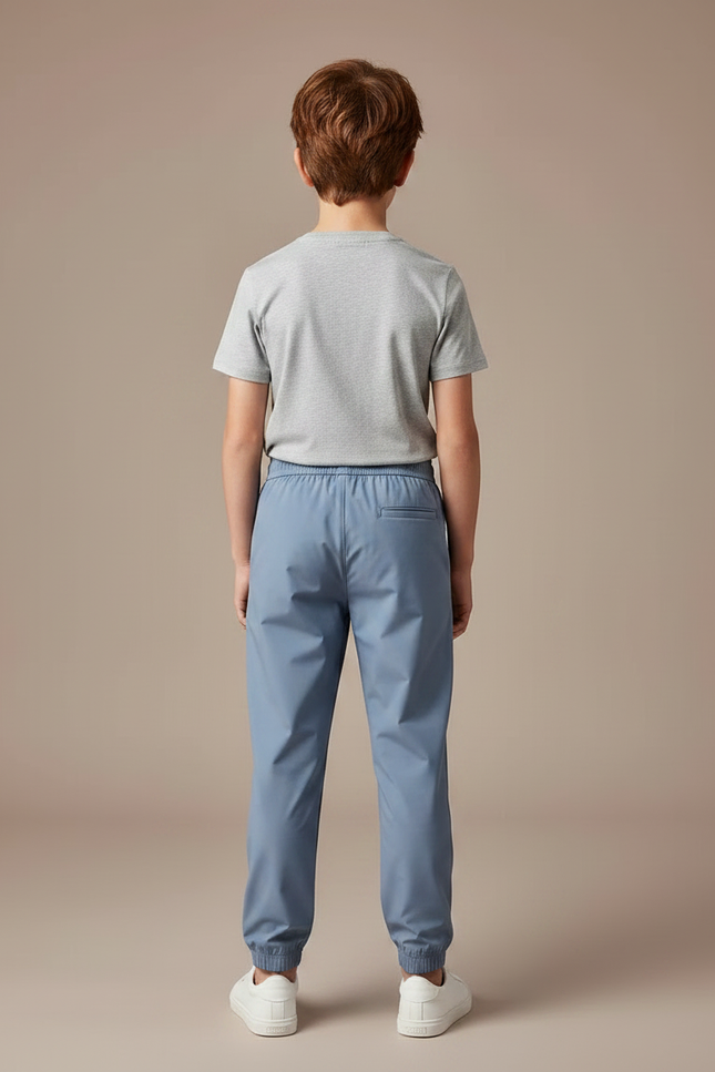 Pantalon Randonnée Bleu Enfant Léger Sport Cordon - Polyester - vue 2