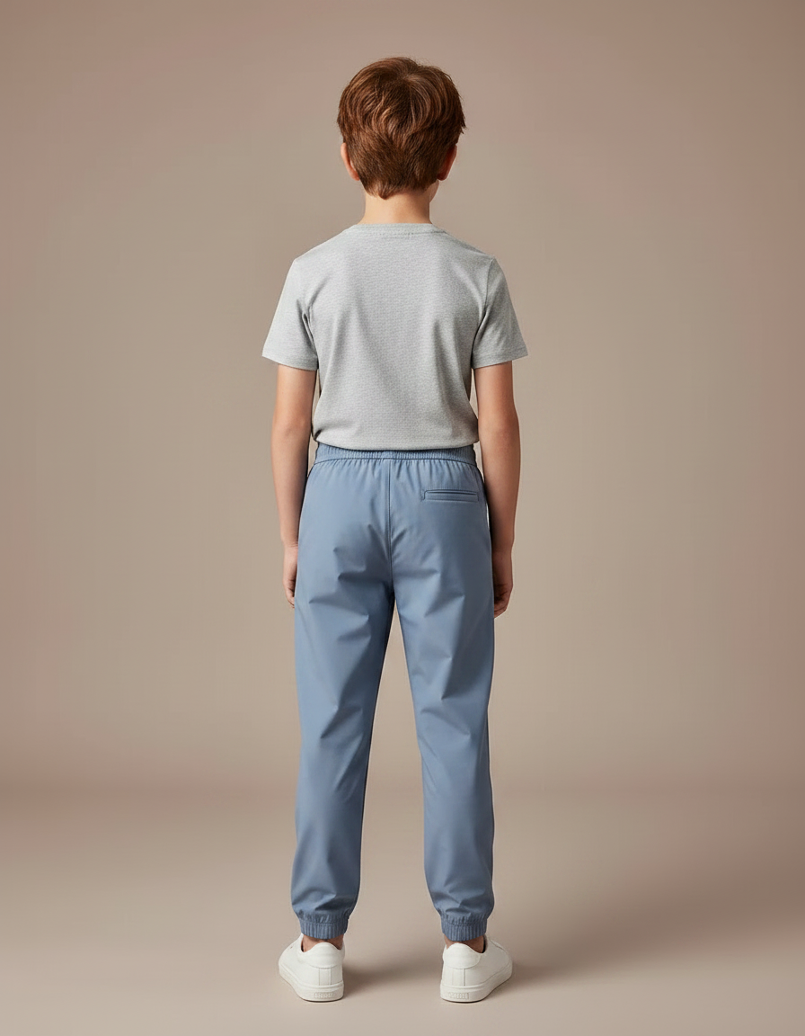 Pantalon Randonnée Bleu Enfant Léger Sport Cordon - Polyester - vue 2