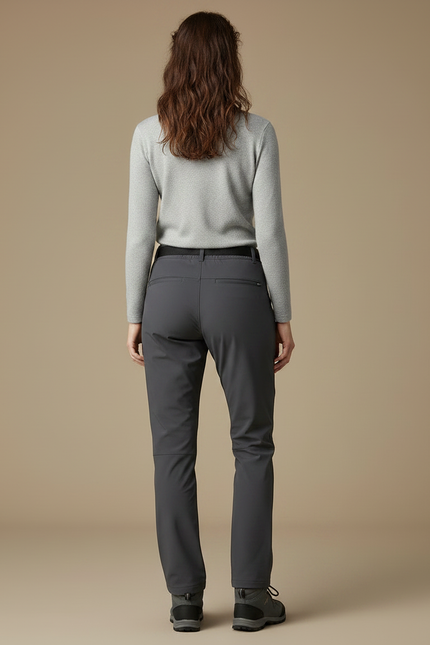 Pantalon Randonnée Gris Anthracite Femme Stretch Imperméable - Polyester - vue 2