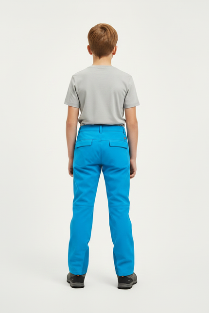 Pantalon Randonnée Enfant Bicolore Imperméable Coupe-vent Bleu - Polyester - vue 2