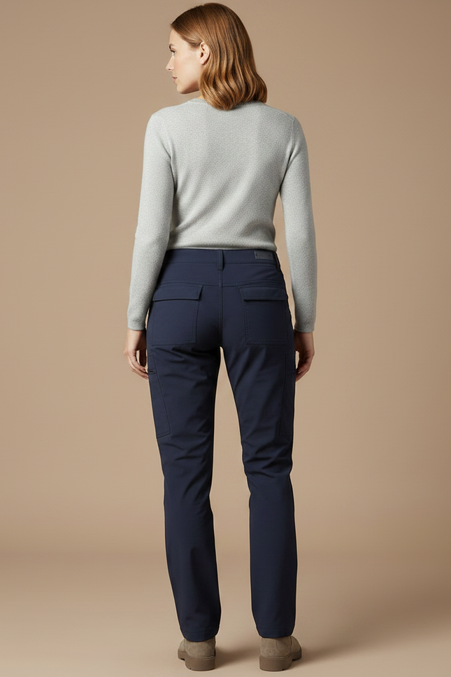 Pantalon Randonnée Femme Bleu Marine Cargo Léger - Polyester - vue 2