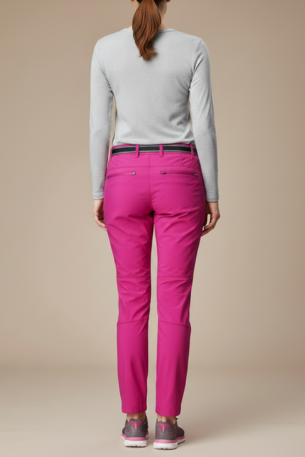 Pantalon Randonnée Fuchsia Stretch Respirant Femme - Rose Polyester - vue 2