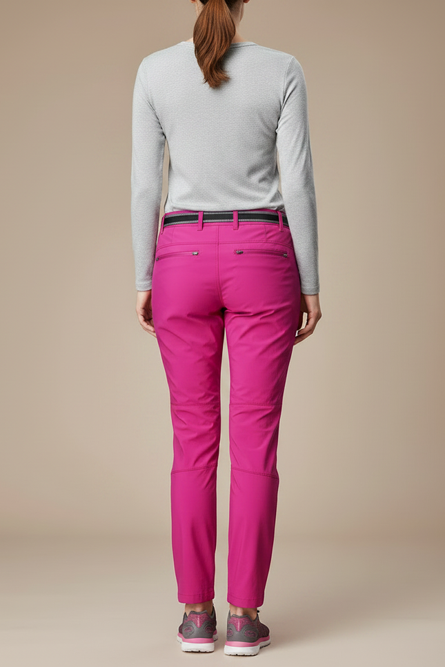 Pantalon Randonnée Fuchsia Stretch Respirant Femme - Rose Polyester - vue 2
