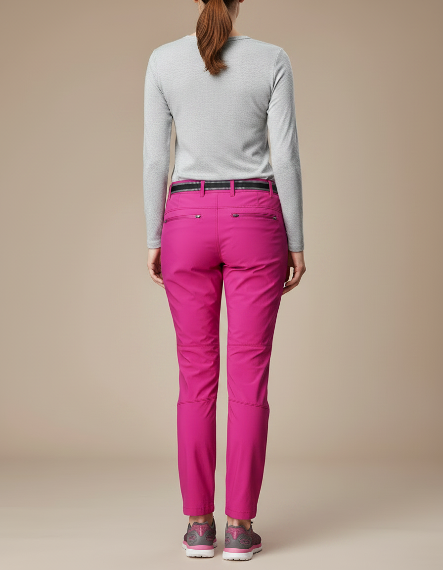 Pantalon Randonnée Fuchsia Stretch Respirant Femme - Rose Polyester - vue 2