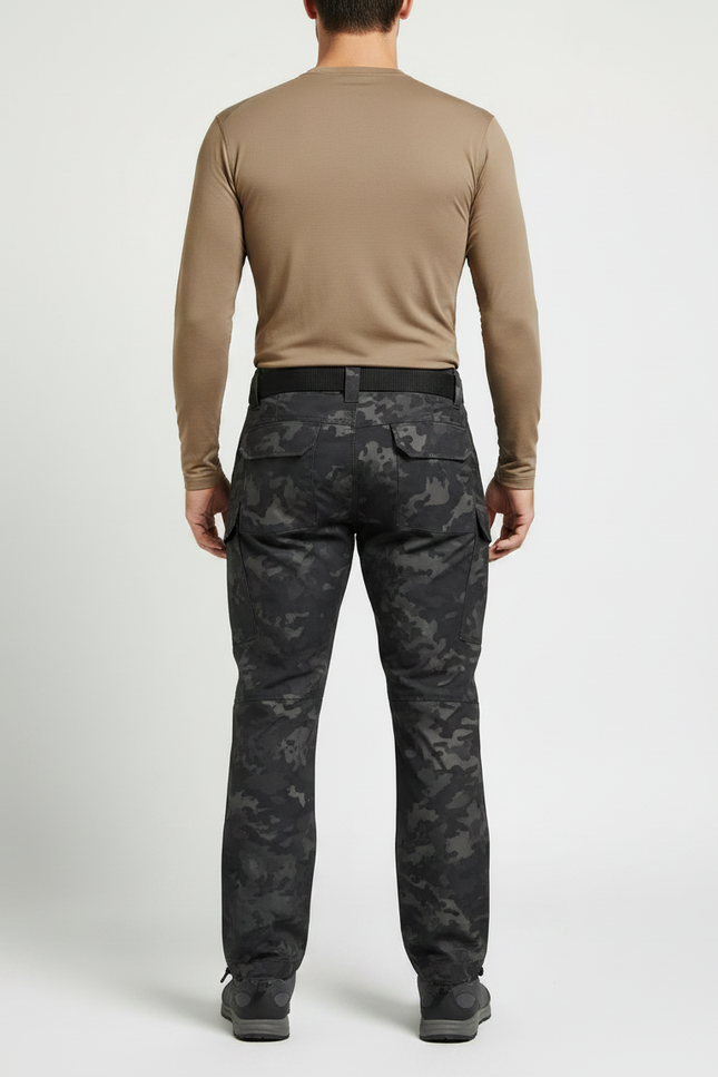 Pantalon Randonnée Camouflage Cargo Homme Softshell Épais - Multicolore Polyester - vue 2