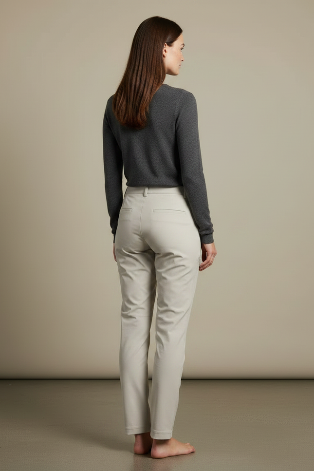 Pantalon Randonnée Beige Femme Coupe Droite Léger - Polyester - vue 2