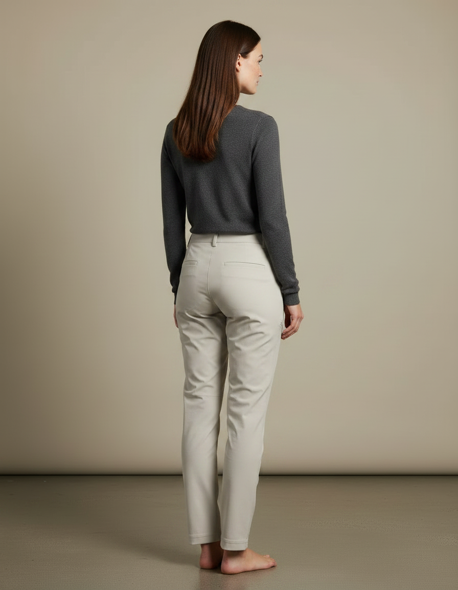 Pantalon Randonnée Beige Femme Coupe Droite Léger - Polyester - vue 2
